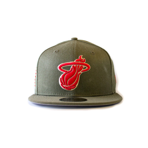 Home Strong Miami HEAT Heather Wool Military Snap Back