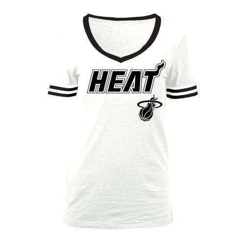5th & Ocean Miami HEAT Ladies S/S WB VNECK