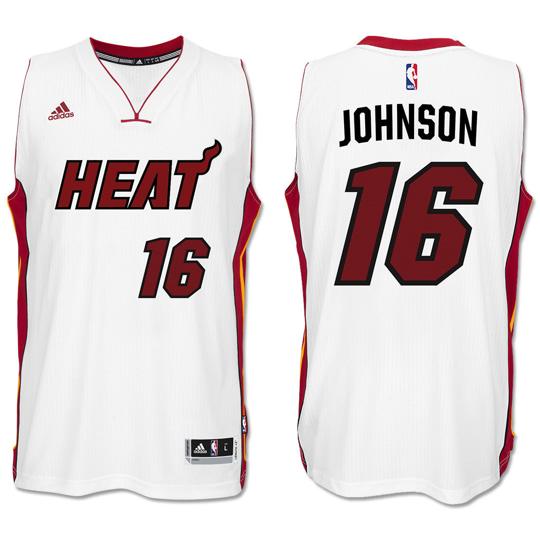 James Johnson Miami HEAT adidas Home Swingman Jersey White