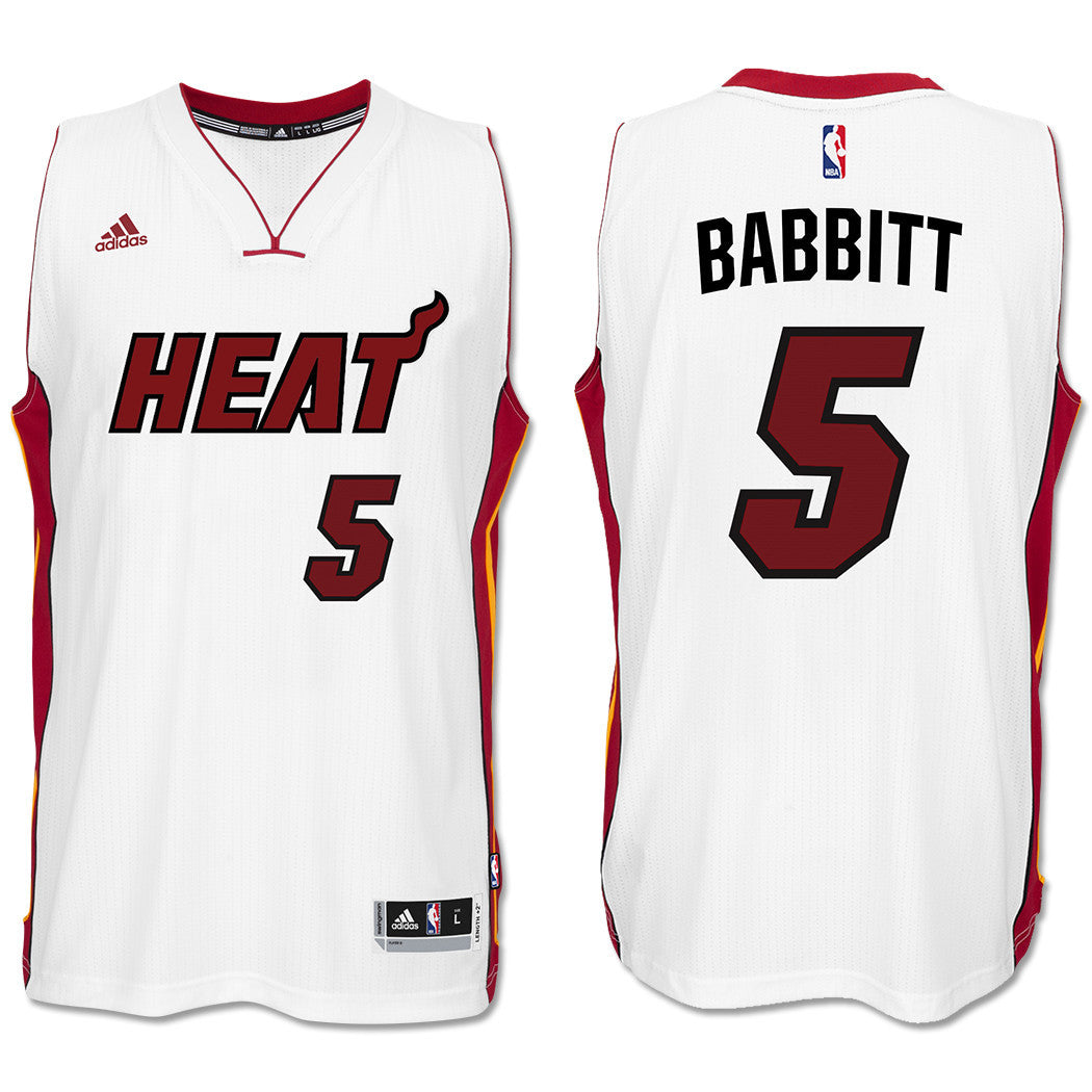 Luke Babbitt Miami HEAT adidas Home Swingman Jersey White