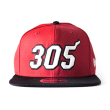 Court Culture Miami HEAT 305 Red and Black Snap Back