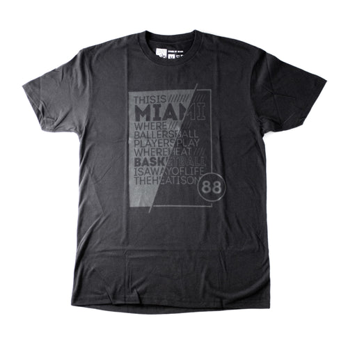 Black on Black Type Tee