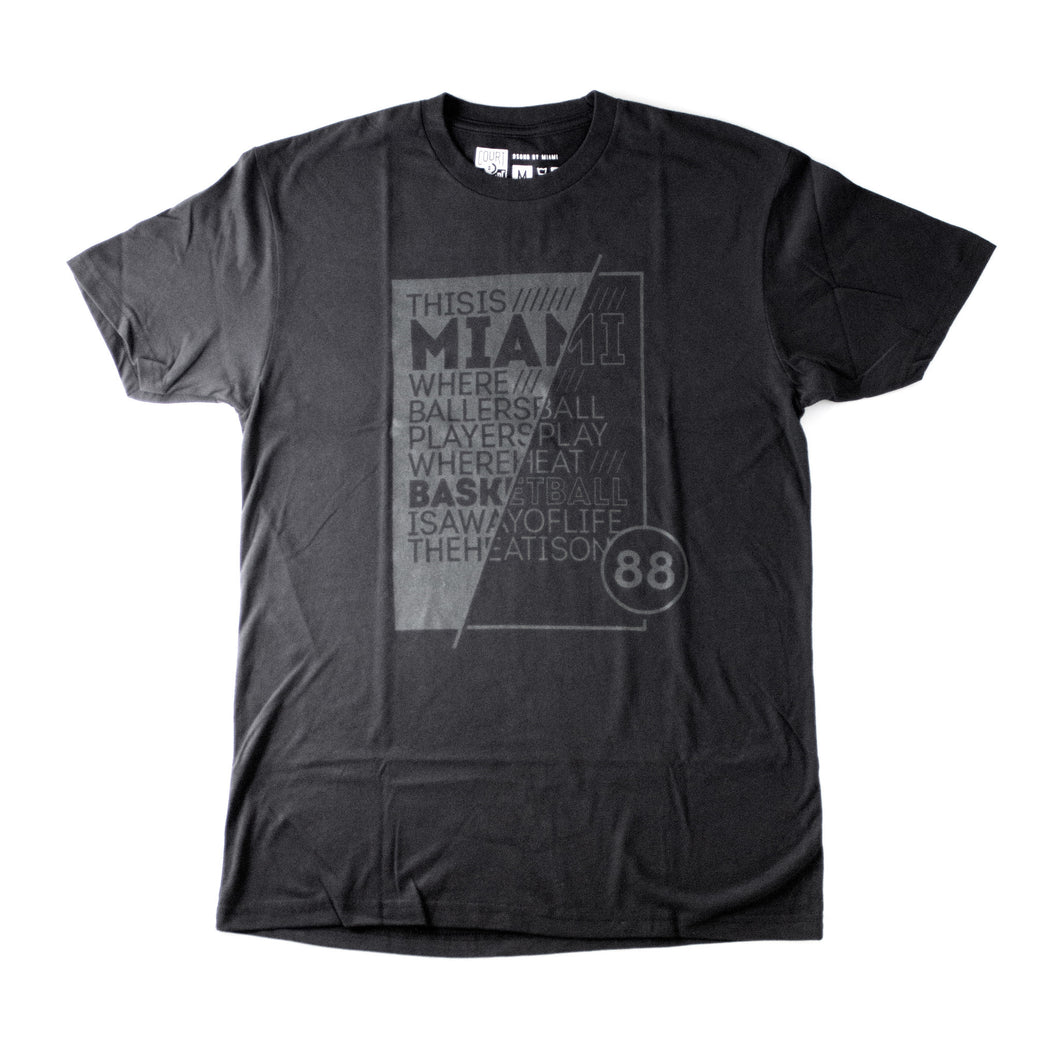 Black on Black Type Tee