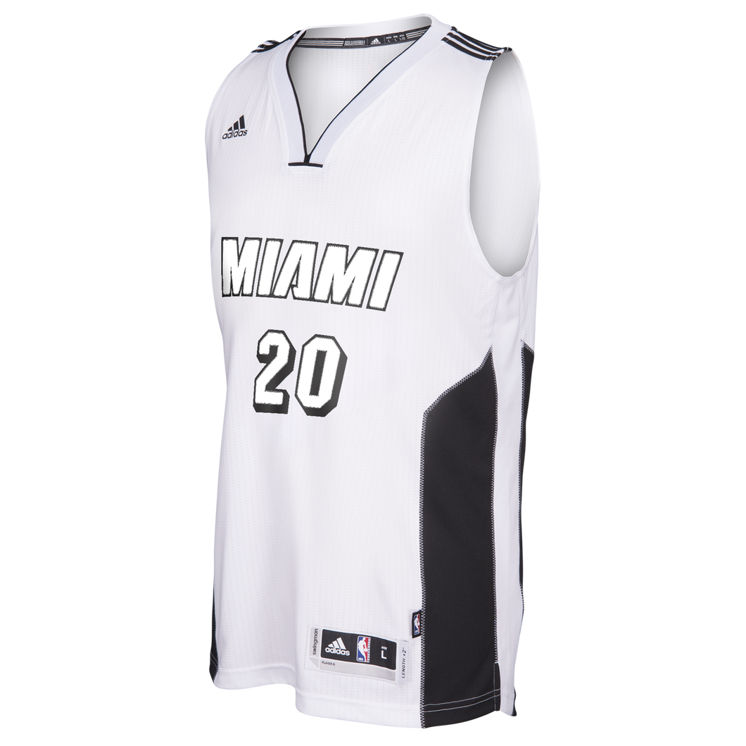 Justise Winslow Miami HEAT adidas White Tie Swingman jersey