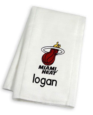 Designs by Chad and Jake Miami HEAT Custom Infant Burp Cloth