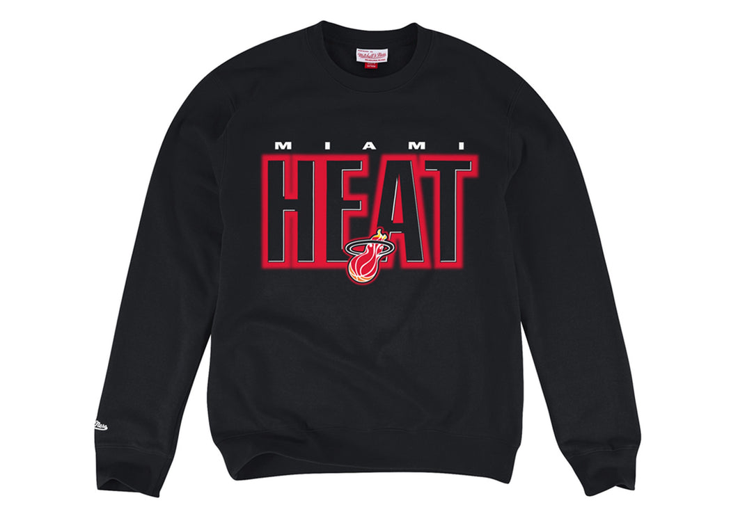 Mitchell and Ness Miami HEAT Retro Blur Crew