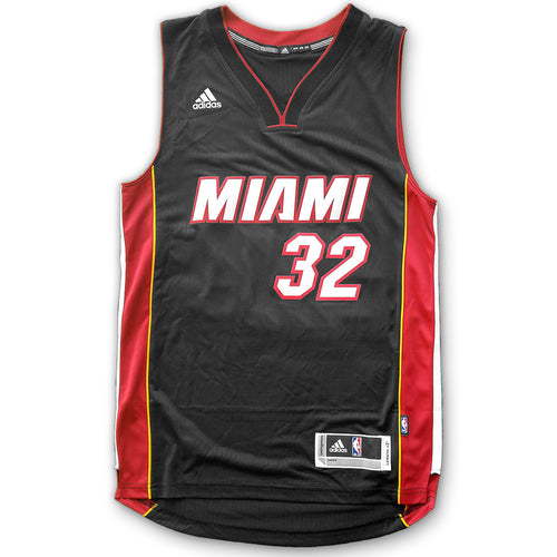 Shaquille O'neal Miami HEAT adidas Road Black Youth Swingman Jersey