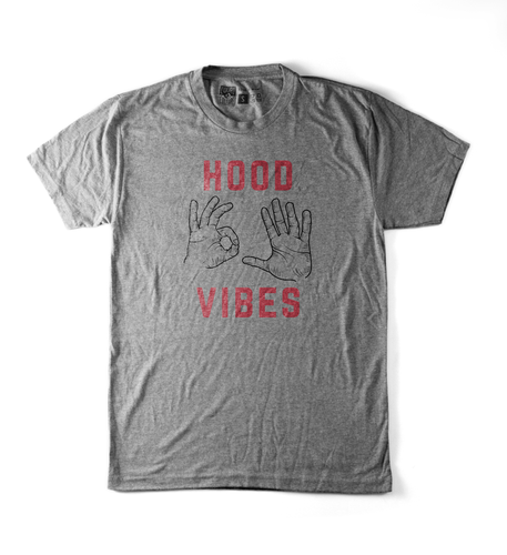 Hood Vibes Grey Tee