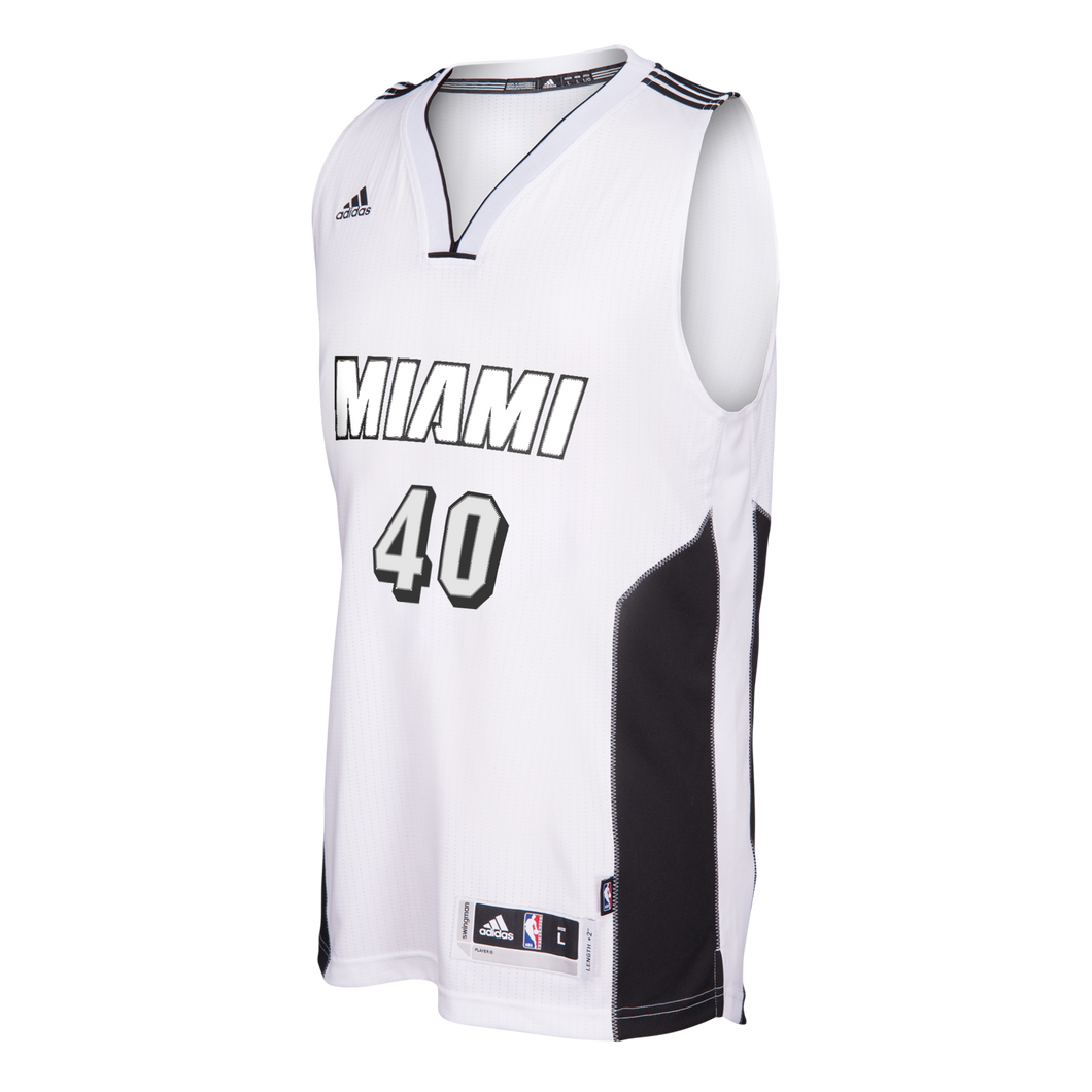 Udonis Haslem Miami HEAT adidas White Tie Swingman jersey