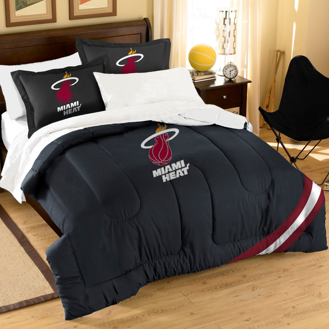 North West Miami Heat NBA Embroidered Twin/Full Comforter Set