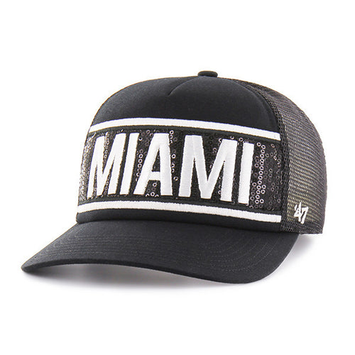 '47 Brand Miami HEAT Ladies Glimmer Text Cap Black