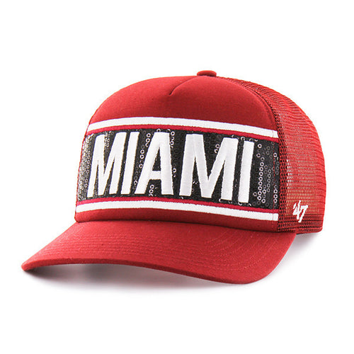 '47 Brand Miami HEAT Ladies Glimmer Text Cap Red