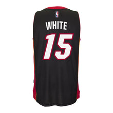 Okaro White Miami HEAT adidas Road Swingman Jersey Black