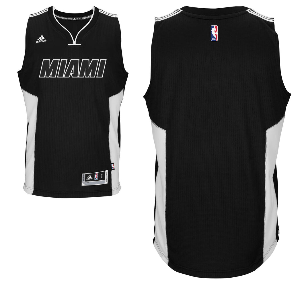 Custom miami heat adidas Black Tie Swingman jersey